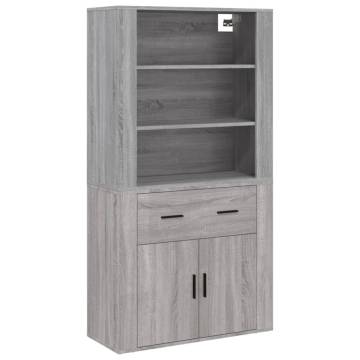 Stylish Highboard Grey Sonoma Engineered Wood | HipoMarket