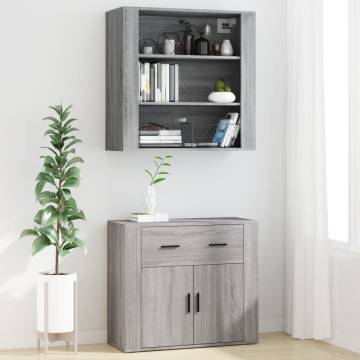 Stylish Highboard Grey Sonoma Engineered Wood | HipoMarket