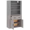 Stylish Highboard Grey Sonoma Engineered Wood | HipoMarket