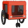 Comfortable Pet Bike Trailer - Orange & Black Oxford Fabric