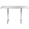 Stylish Silver Garden Table - 120x60 cm Aluminium | HipoMarket