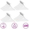  100 pcs Clothes Hanger Set Non-slip White Hardwood Colour white Quantity in Package 100 Number of 1 