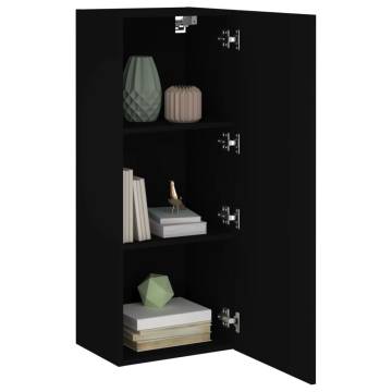 TV Wall Cabinet Black - Space-Saving Design | HipoMarket