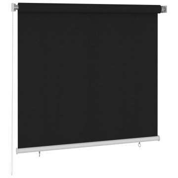 Outdoor Roller Blind 160x140 cm Black - Privacy & UV Protection