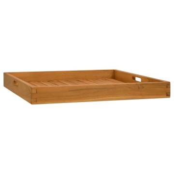 Solid Teak Wood Serving Tray 60x60 cm - Durable & Stylish