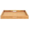 Solid Teak Wood Serving Tray 60x60 cm - Durable & Stylish