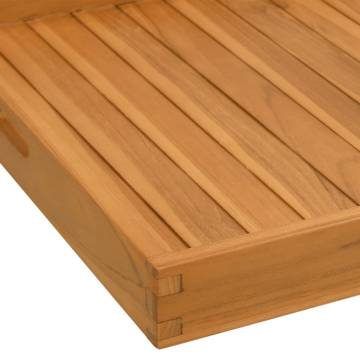 Solid Teak Wood Serving Tray 60x60 cm - Durable & Stylish