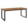 Garden Table with U-shaped Legs | Solid Acacia Wood 200x90 cm