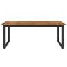 Garden Table with U-shaped Legs | Solid Acacia Wood 200x90 cm