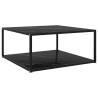  Coffee Table Black 80x80x35 cm Tempered Glass Colour marble black Size 80 x 80 x 35 cm Quantity in Package 1 