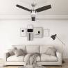 Ceiling Fan with Light and Remote Control 108 cm Dark Brown Colour dark brown Size Ø 108 x 42.5 cm 