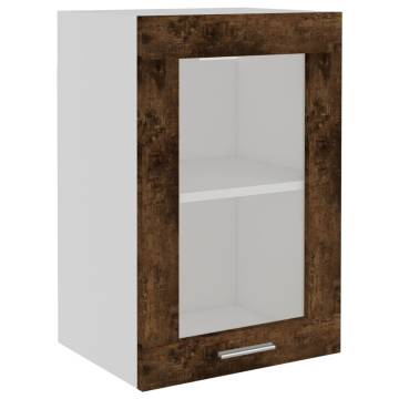 Hanging Glass Cabinet Smoked Oak | Stylish Storage Solution