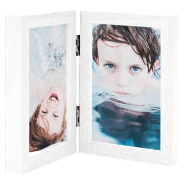 Bifold Photo Frame Collage White 2x | Stylish Memory Display