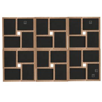 Collage Photo Frame for 24 Pictures - Light Brown MDF