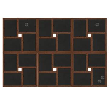 Collage Photo Frame for 24x(13x18 cm) Picture - Dark Brown MDF