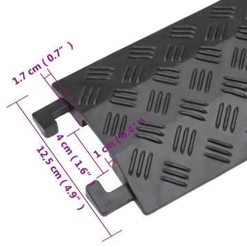 Cable Protector Ramps 2 pcs - Durable Black Ramps for Cables