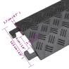 Cable Protector Ramps 2 pcs - Durable Black Ramps for Cables