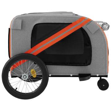 Durable Pet Bike Trailer - Orange & Grey | Hipo Market