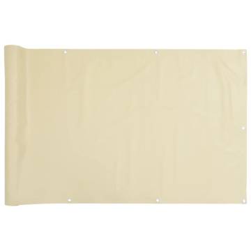 Garden Privacy Screen Cream 600x120 cm PVC - Hipomarket