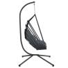 Stylish Hanging Egg Chair with Stand - Anthracite Steel