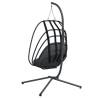 Stylish Hanging Egg Chair with Stand - Anthracite Steel