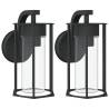 Outdoor Wall Lights 2pcs Black Stainless Steel | Hipomarket