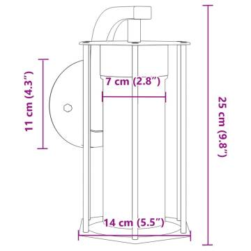 Outdoor Wall Lights 2pcs Black Stainless Steel | Hipomarket