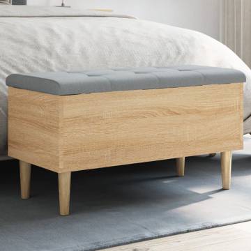 Storage Bench Sonoma Oak - Stylish & Functional 82x42 cm