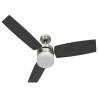 Ceiling Fan with Light & Remote Control - Dark Brown, 108 cm