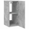 TV Wall Cabinets with LED Lights - Concrete Grey - 2 pcs