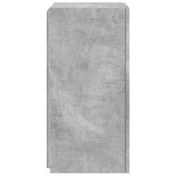 TV Wall Cabinets with LED Lights - Concrete Grey - 2 pcs