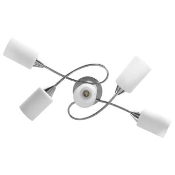 Ceiling Lamp with Ceramic Shades for 5 E14 Bulbs - Hipomarket