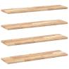 Floating Shelves 4 pcs - Untreated Solid Wood Acacia | HipoMarket