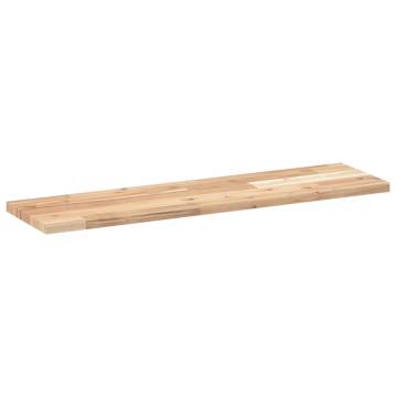 Floating Shelves 2 pcs - Untreated Solid Acacia Wood 80x20 cm