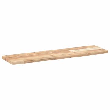 Floating Shelves 4 pcs | Untreated Solid Acacia Wood