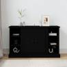  Sideboard Black 100x35.5x60 cm Engineered Wood Colour black Quantity in Package 1 