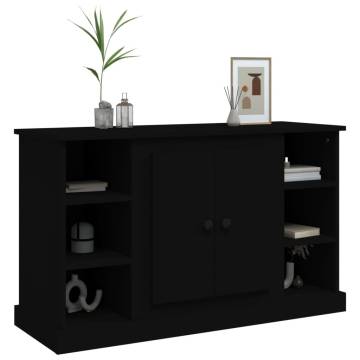 Classic Black Sideboard - Engineered Wood 100x35.5x60 cm