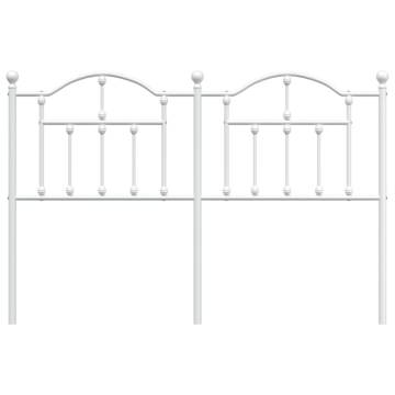 Stylish White Metal Headboard - 150 cm for Any Bedroom