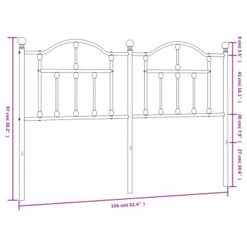 Stylish White Metal Headboard - 150 cm for Any Bedroom