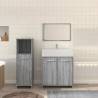  3 Piece Bathroom Furniture Set Grey Sonoma Engineered Wood Colour grey sonoma Number of 3 