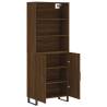 Stylish Highboard Brown Oak - 69.5x34x180 cm | Hipo Market