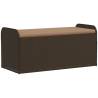 Brown Storage Bench with Cushion - Durable & Stylish