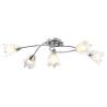 Stylish Ceiling Lamp with Glass Shades for 5 E14 Bulbs