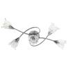 Stylish Ceiling Lamp with Glass Shades for 5 E14 Bulbs