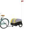 Sturdy Black and Yellow Bike Trailer - 30 kg Capacity