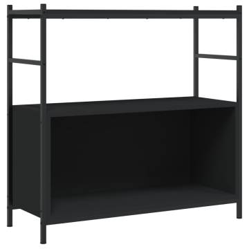 Bookshelf Black 80x30x78.5 cm - Engineered Wood & Iron