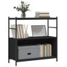 Bookshelf Black 80x30x78.5 cm - Engineered Wood & Iron