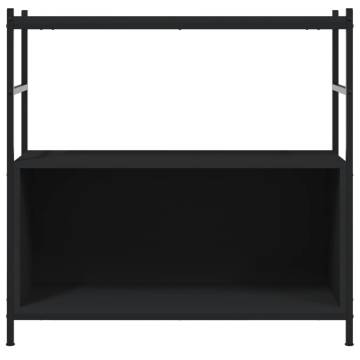 Bookshelf Black 80x30x78.5 cm - Engineered Wood & Iron