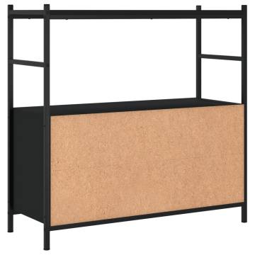 Bookshelf Black 80x30x78.5 cm - Engineered Wood & Iron