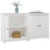 Stylish White Sideboards Set - 2 pcs Solid Pine Wood | HipoMarket